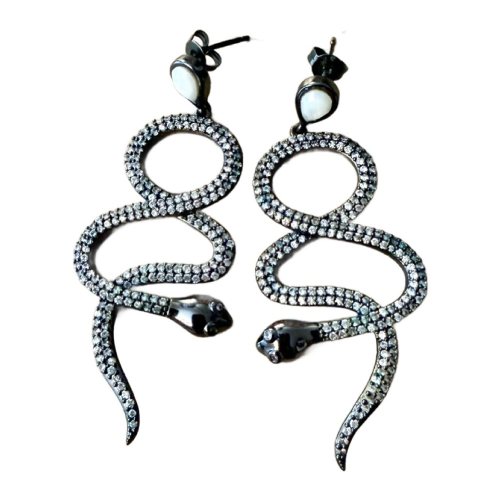 Marcia Moran Snake Drop Earrings